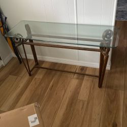 Glass Side Table 