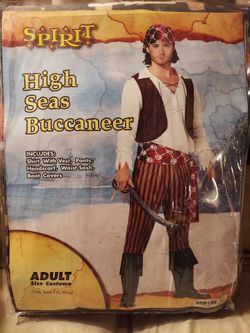 Adult Pirate Halloween Costume  w/ sword