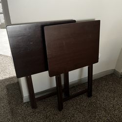2 Brown Tables 