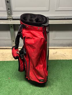 Bending Golf Red Stand Bag 4 Way