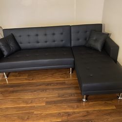 🔥ON SALE🔥  Black Sectional Sofa Bed 🔥 👍FREE FINANCING AVAILABLE❗NO CREDIT CHECK❗ 