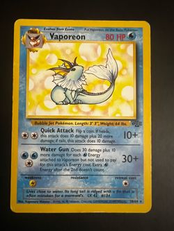 Pokemon - Vaporeon - 28/64 - Fossil
