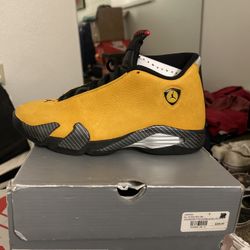 Jordan 14 Reverse Ferrari Size 9 AUTHENTIC 