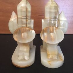 solid stone onyx mexican bookends 