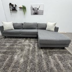 Grey Sectional Couch - Free Delivery 