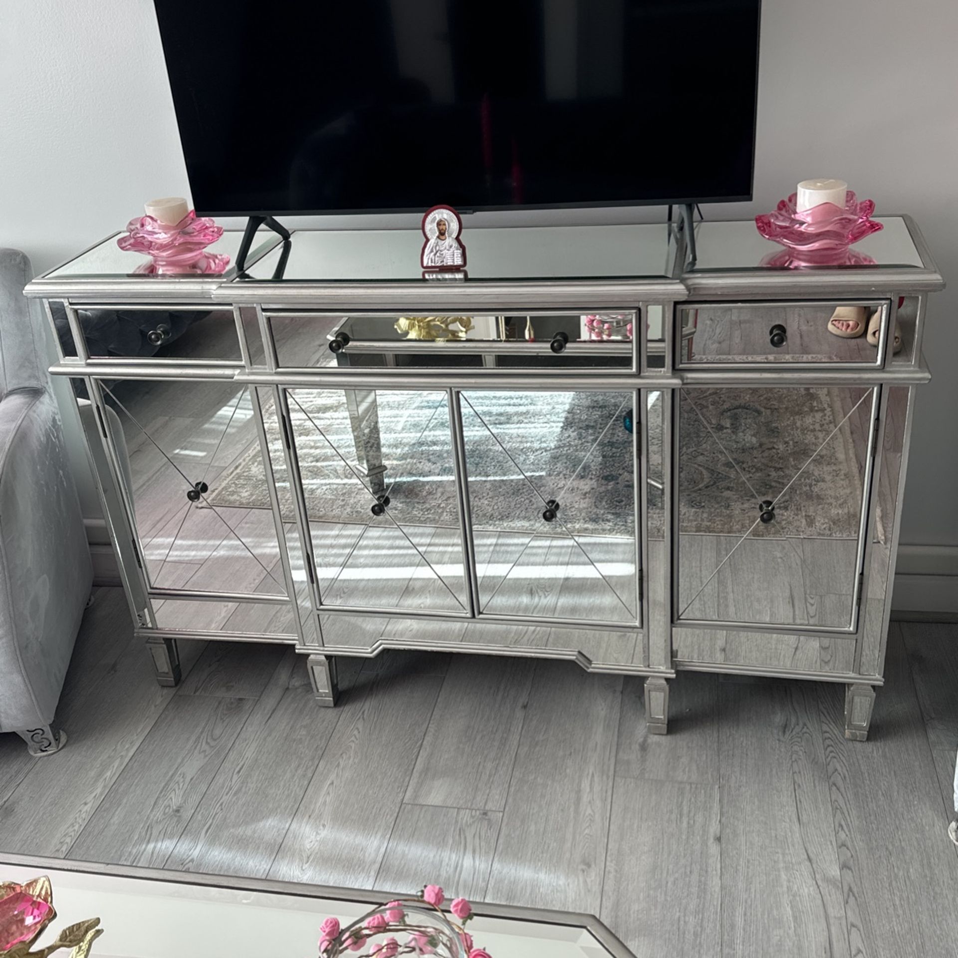 Mirror Tv Table