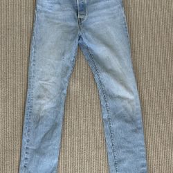 Levi’s 501 Original Fit Light Wash Jeans Button Fly Straight Leg W27 x L30