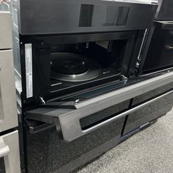 Graphite Steel Dacor 30” Microwave Oven Combo Steam Assist