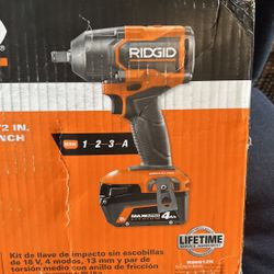 18v Brushless 4 Mode 1/2 In Mid Torque Impact Wrench With Friction Ring Kit