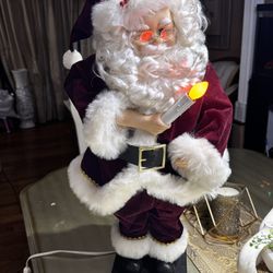 Vintage Christmas Santa Claus Motion Animated Lite Music with Volume Control 28"