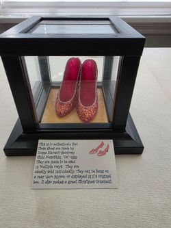 Wizard of Oz Ruby Slippers Display Case Collectible – Handmade Replica