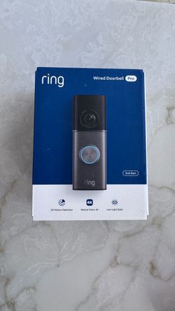 Ring Wired Doorbell Pro (3rd Gen) - 4K Retinal Vision 3D Motion Deep Silver NEW