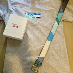Supreme Emilio Pucci Belt Blue & Box Logo Tee SS21