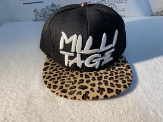 HAT AND CAP MESSAGE MILLI TAGE ZEBRA ANIMAL PRINT SNAPBACK ADJUSTABLE ONE SIZE