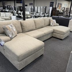 New Double Chaise Sectional By Ashley. Delivery & Set Up Available 