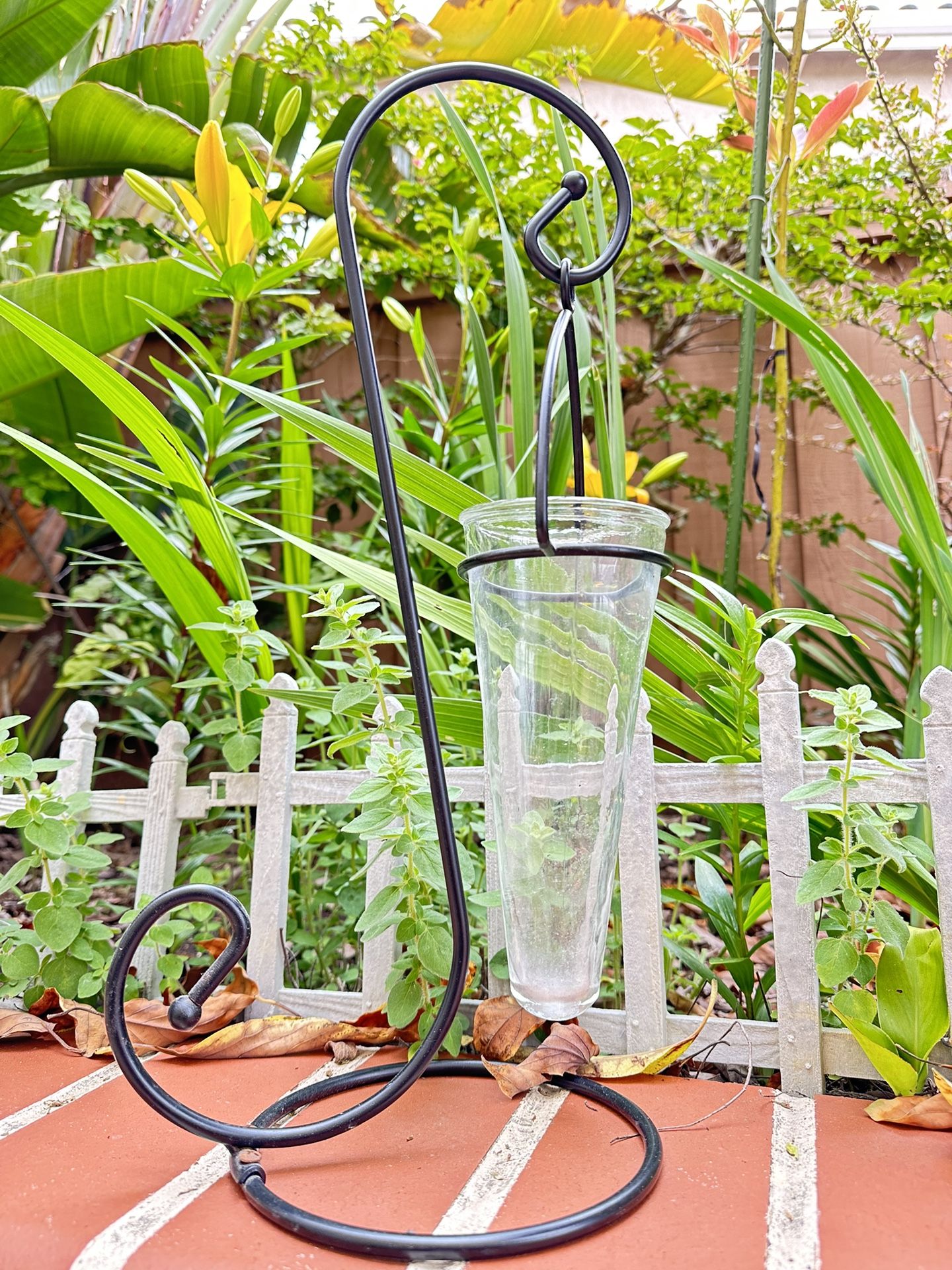 Free Hanging Flower Holder Glass Vase