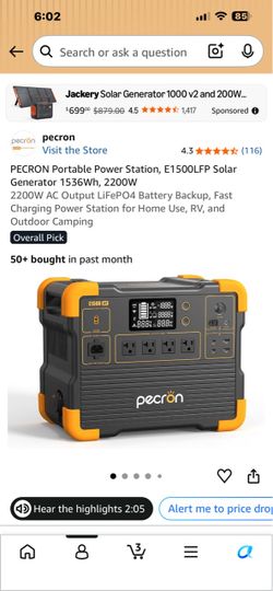 Pecron E1500LFP Portable Power Station 1536Wh