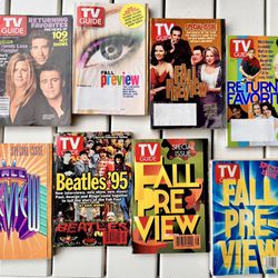 TV Guides. 8 Complete Issues And Various Covers