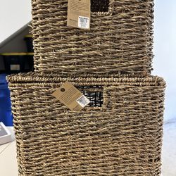 World market Hand Woven Baskets New With Tags