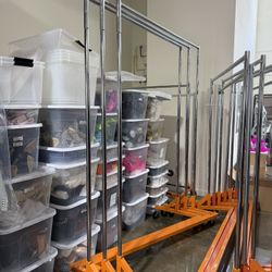 ULINE Z RACKS WITH HEIGHT EXTENDERS