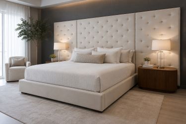 UNIVERSAL FURNITURE MODERN BRANDO QUARTZ KING WALL PANEL BED – $1,995