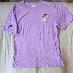 The Nike Tee - Short Sleeve Mens M - Purple - Embroidered Swooshes