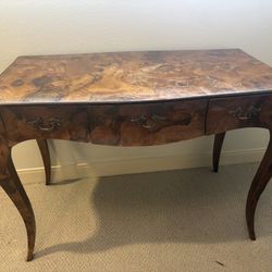 Antique Walnut  Veneer Desk