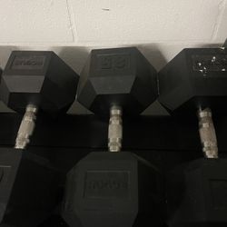 Rubber hex dumbbells 75 Bl For Pairs