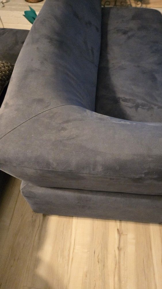 Blue Couch And Ottoman