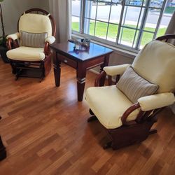 Swing Chairs and Coffee Table Set.