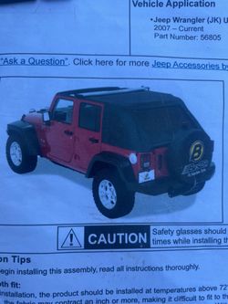 Jeep wrangler soft top