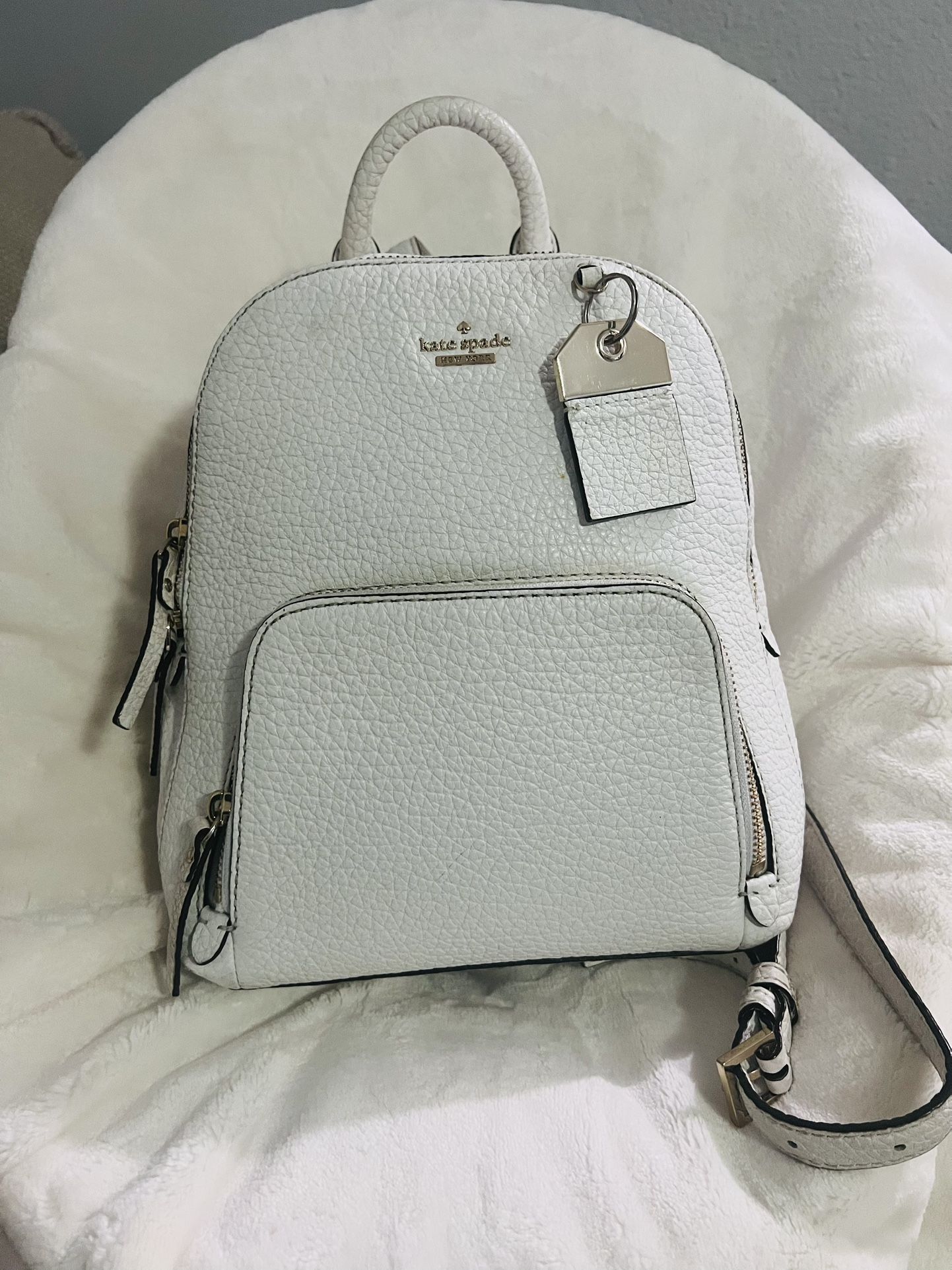 White Kate Spade Backpack