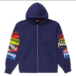 Supreme Thrasher Skater Blue Sweatshirt Hoodie