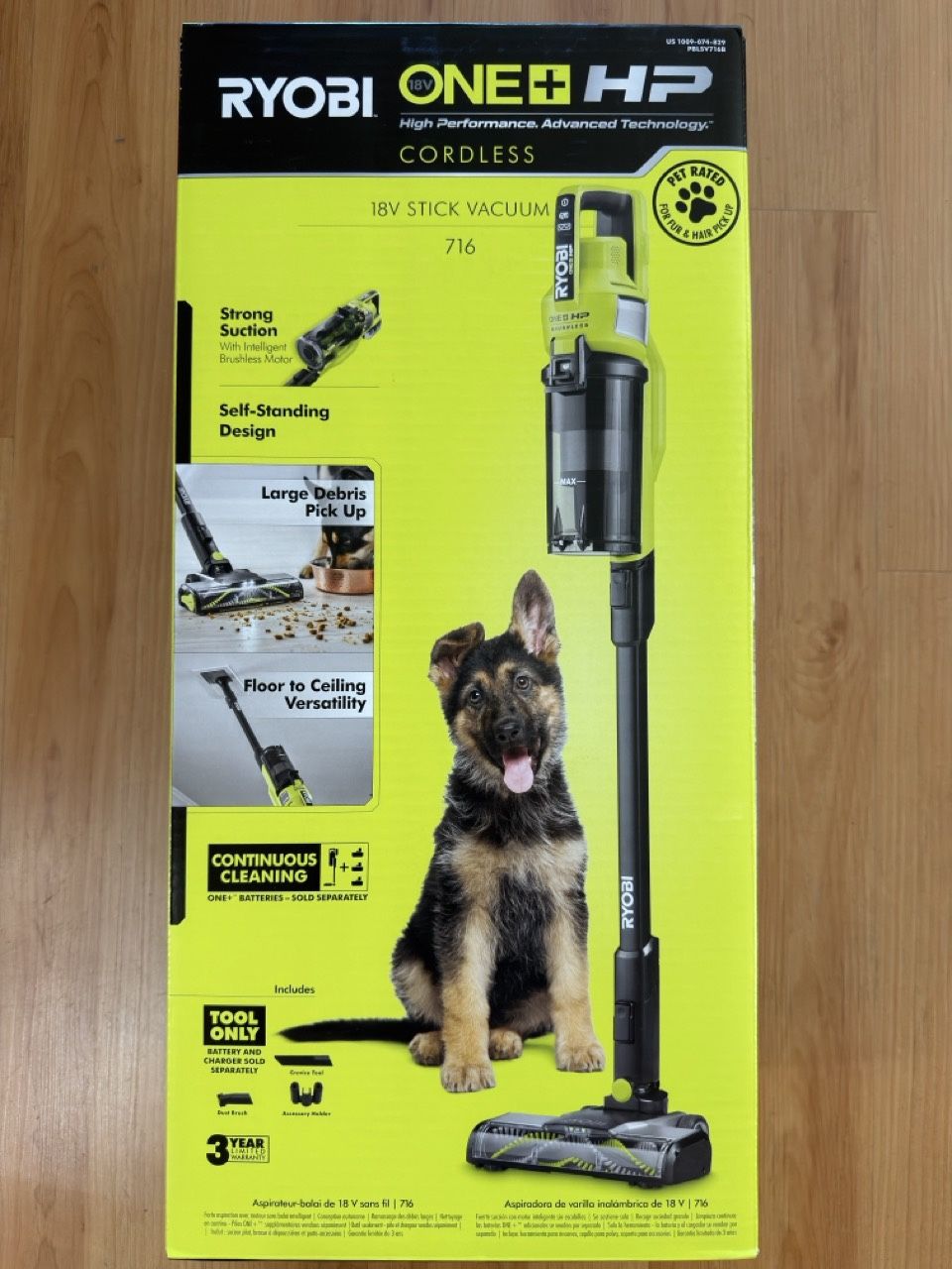 Ryobi ONE+ HP 18V Cordless Pet Stick Vacuum Cleaner (Tool Only) NEW 