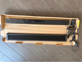 Pair of 36” AQUANEAT Full Spectrum RGB LED Aquarium Fish Tank Lights - Working