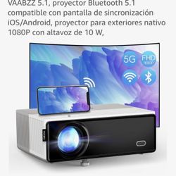 Proyector Proyector de alta resolución para exterior o interior nuevo nunca usado incluye pantalla,control remoto aseguradores de pantalla 