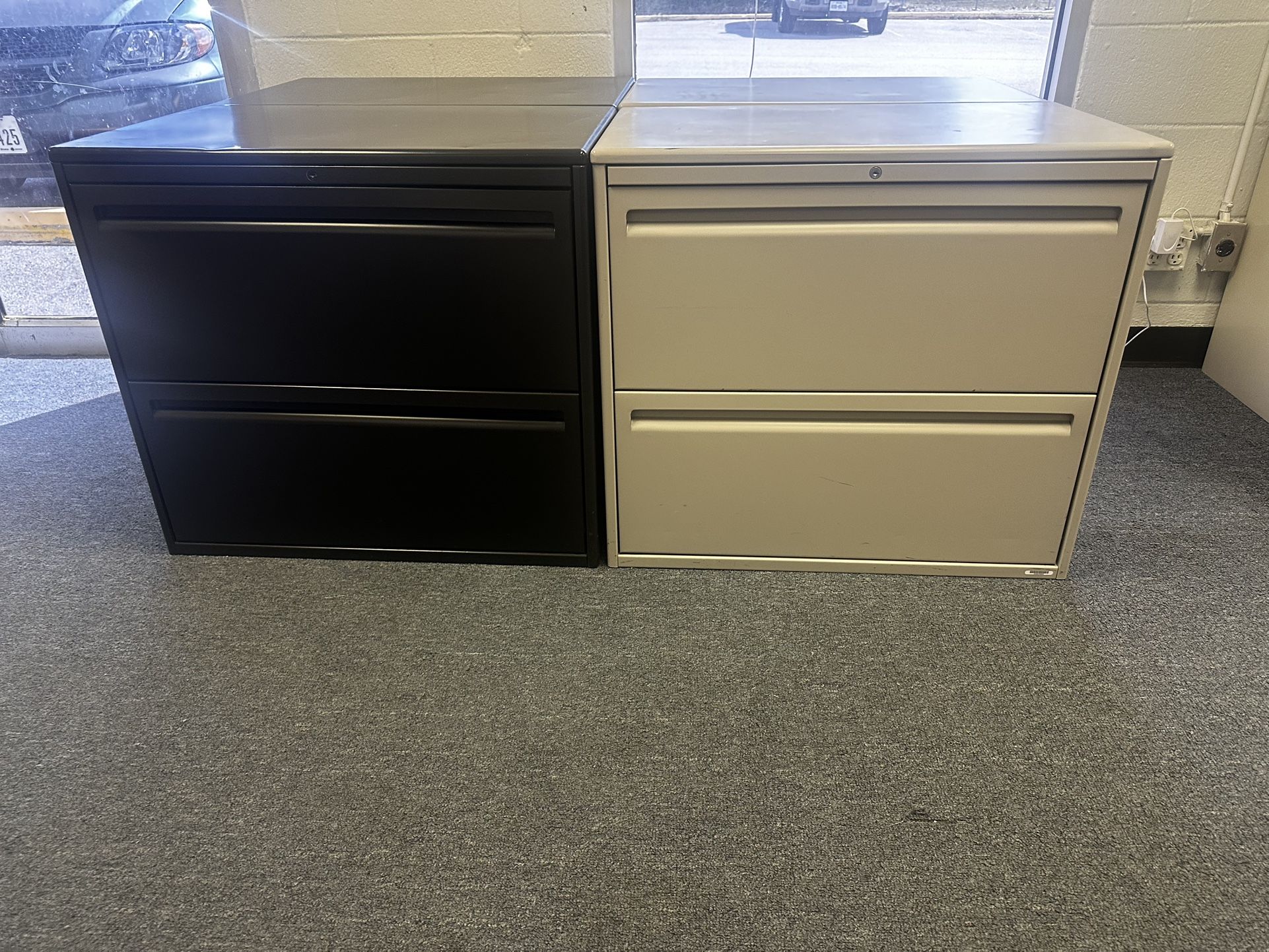 OFFICE/HOME FILE CABINET 2 DRAWERS LATERAL METAL FILE