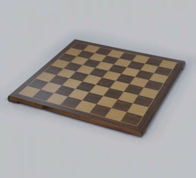 Chess Board Walnut & Oak.  Board Game On Other Side 