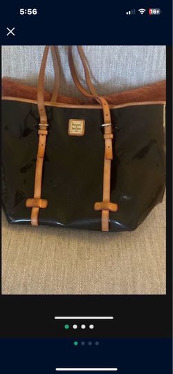 Dooney & Bourke Black Patent Leather Tote