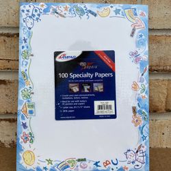 100 count Ampad Specialty Papers for printing, writing & copying - crayon art design 