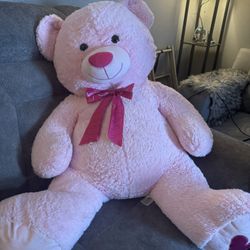 Oversized Pink Teddy Bear
