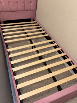 Velvet Twin Bed Frame with Headboard