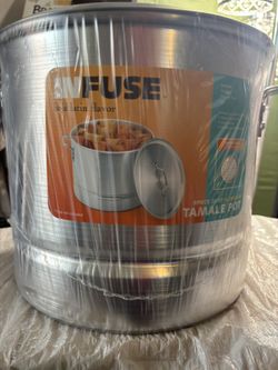 Infuse 3pc 32qt Steamer Set: Carbon Steel Nonstick Cookware, Gas & Induction Compatible