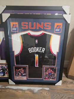Devin Booker Phoenix Suns Framed Autographed Jersey