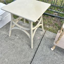 Rattan Oversized Accent Table 