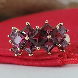 14k Yellow Gold Tourmaline Gemstone Ring Size 8 Solid Gold!/ Anillo de Oro Amarillo con Turmalinas! 👌🎁Post Tags: Anillo de Oro