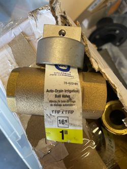 Valencia Pipe Co. 1" Auto-Drain Irrigation Ball Valve Qty 10