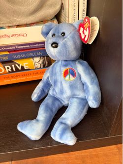 Peace Bear Beanie Babie