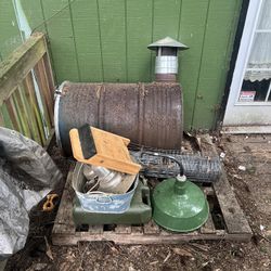 55 Gallon Drum Welded Pizza Oven 