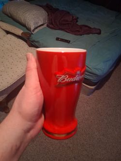 Budweiser Red Pint Glass